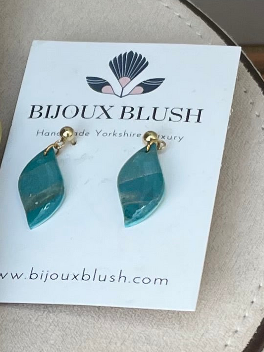 Beach Earrings in Teal
