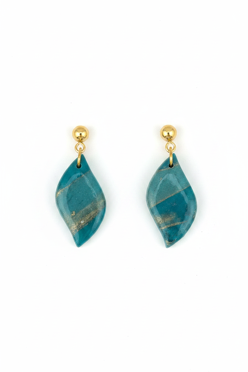 Beach Earrings in Teal