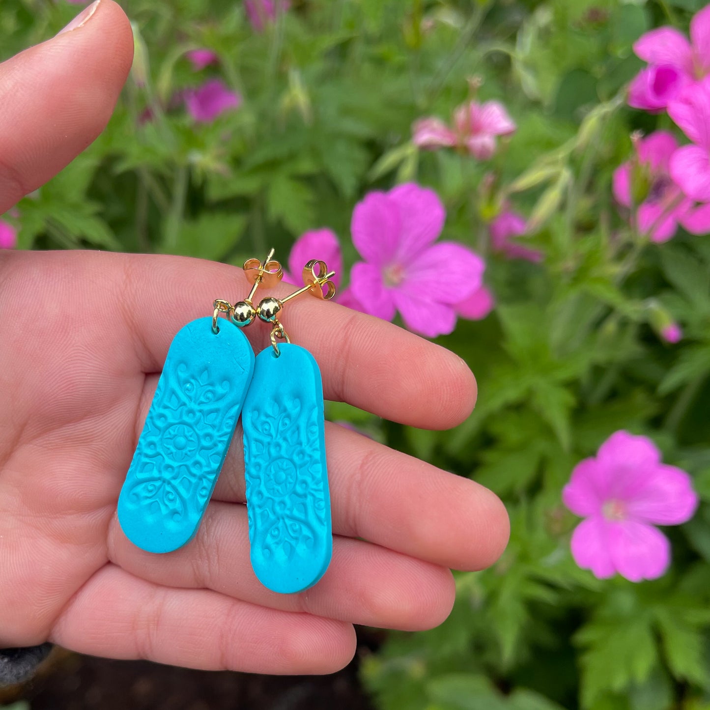 Dangle Imprint Ice cream earrings