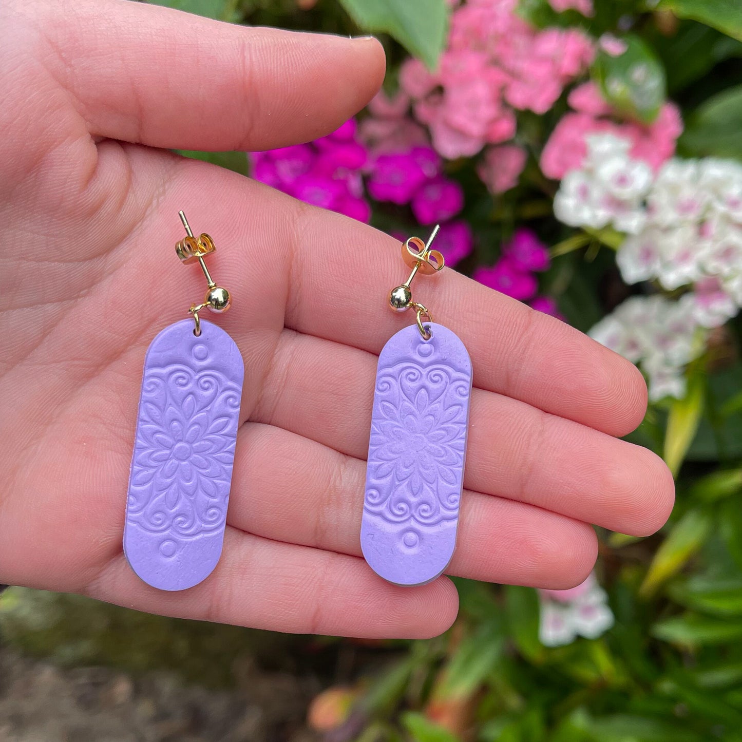 Dangle Imprint Ice cream earrings