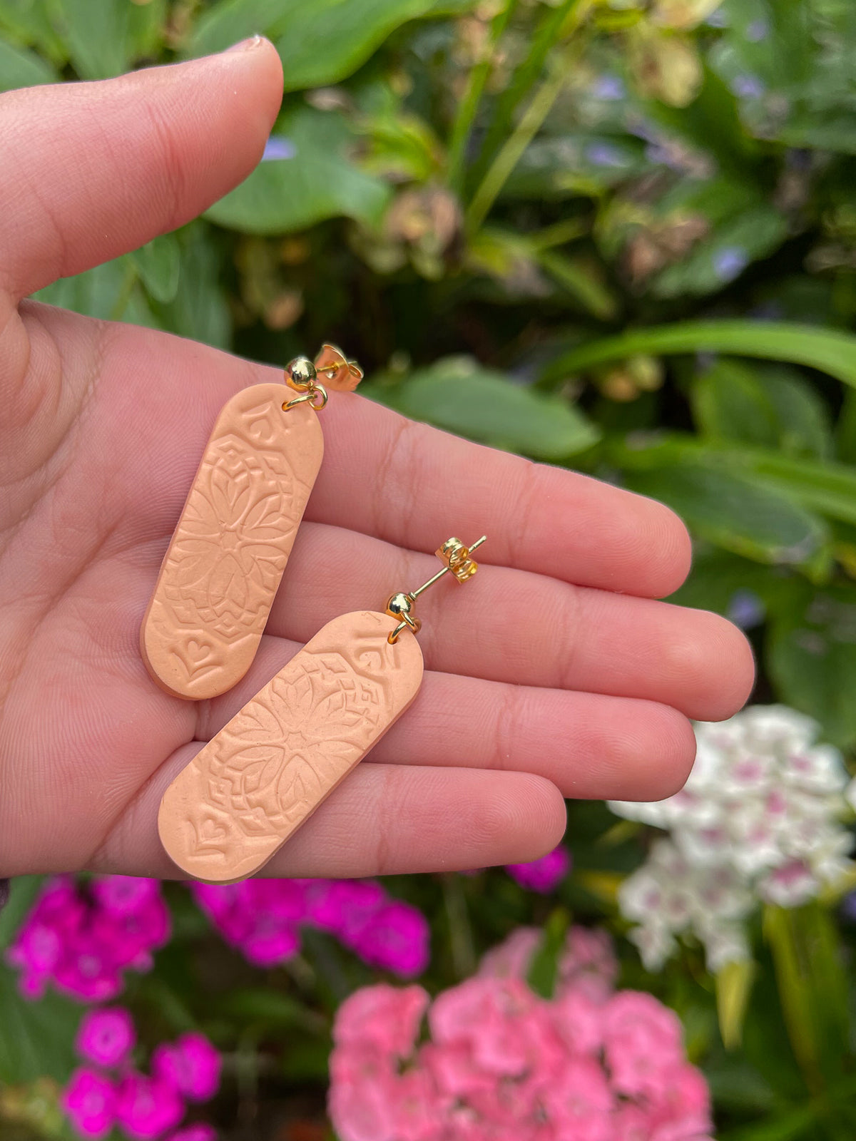 Dangle Imprint Ice cream earrings