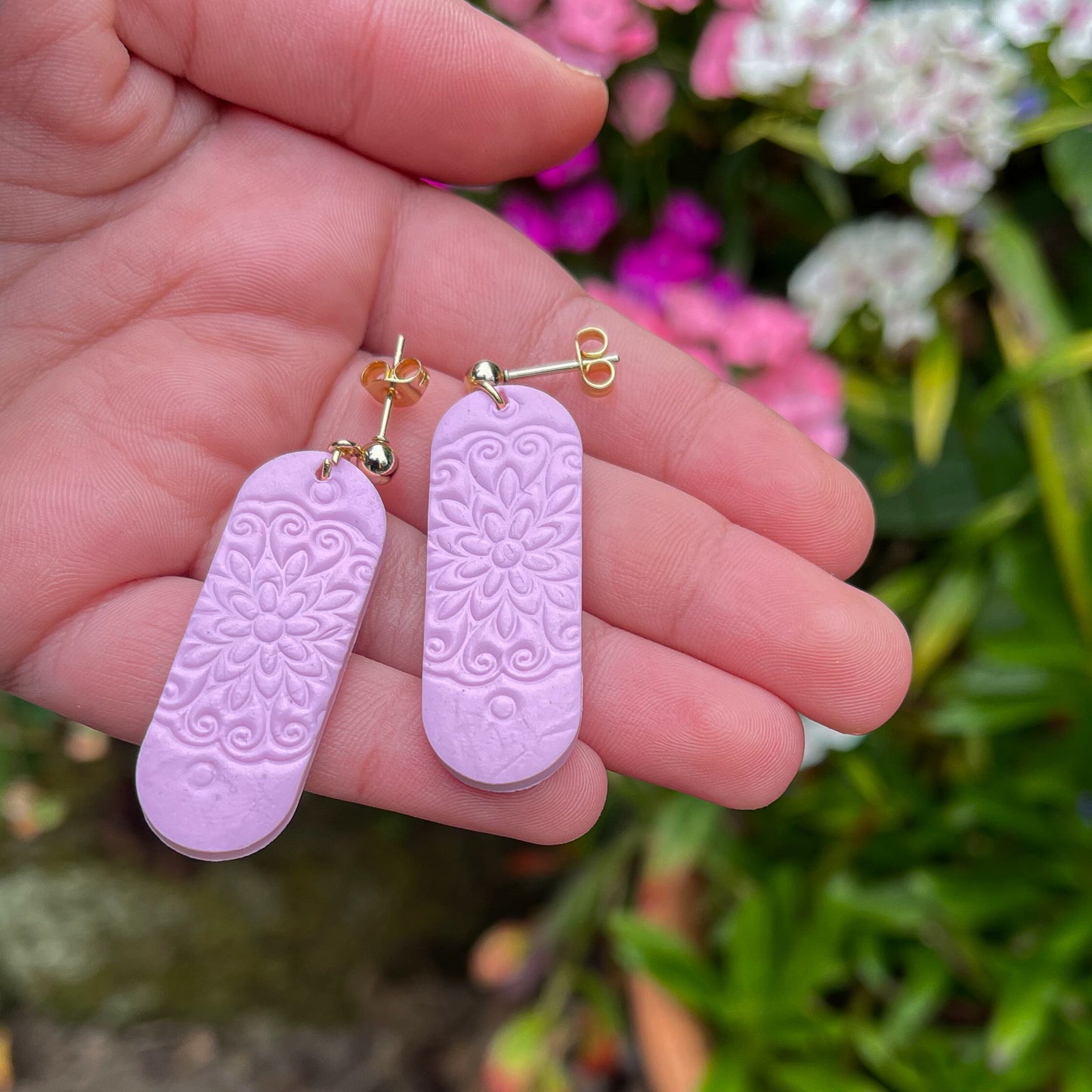 Dangle Imprint Ice cream earrings